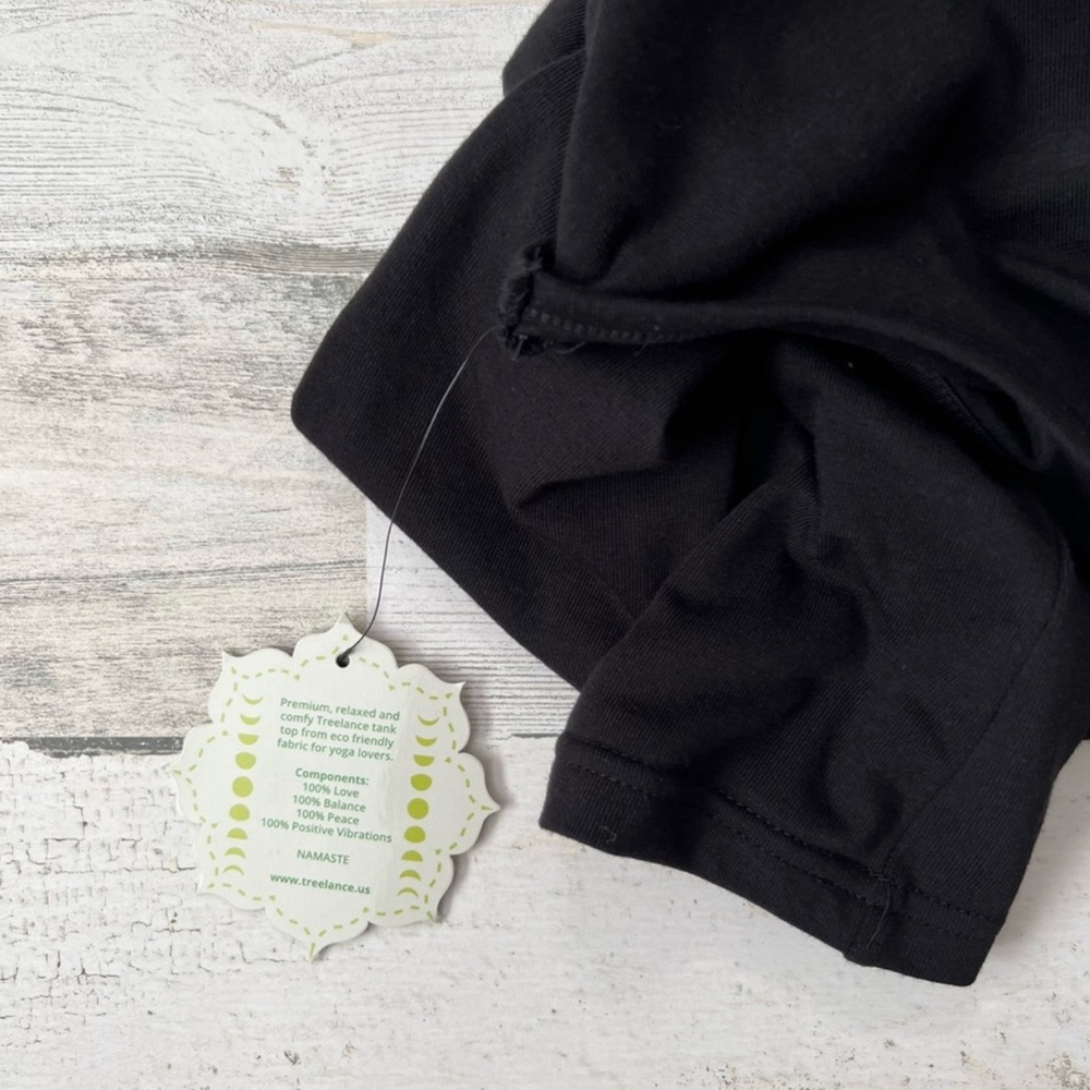 NWT Treelance Black Yoga Tank Top Size M - Picture 4 of 4